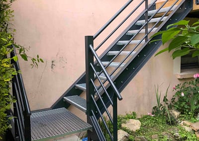 escalier métallique blain